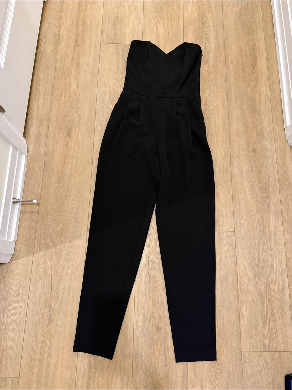 H&M Black Strapless Tailored Jumpsuit